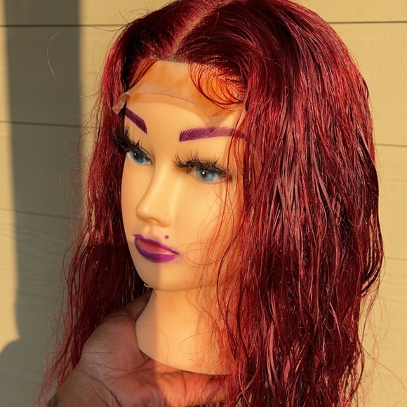 Red closure wig 20,18,16